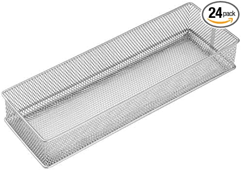 YBM HOME Silver Mesh Drawer Cabinet and or Shelf Organizer Bins, School Supply by YBMHome