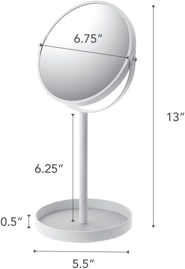 YAMAZAKI Home Tower Round Standing Mirror – Bathroom and Bedroom Organizer - Image 4