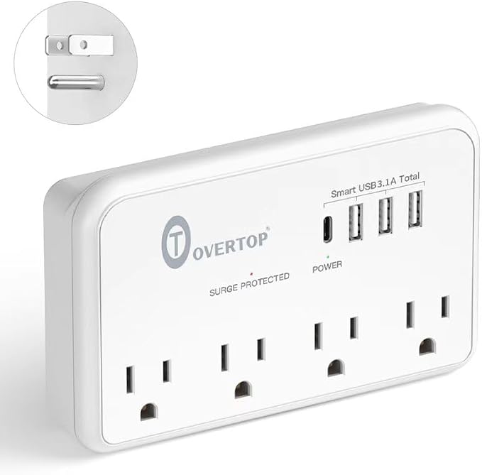 Overtop Wall Outlet Extender Surge Protector - Image 2