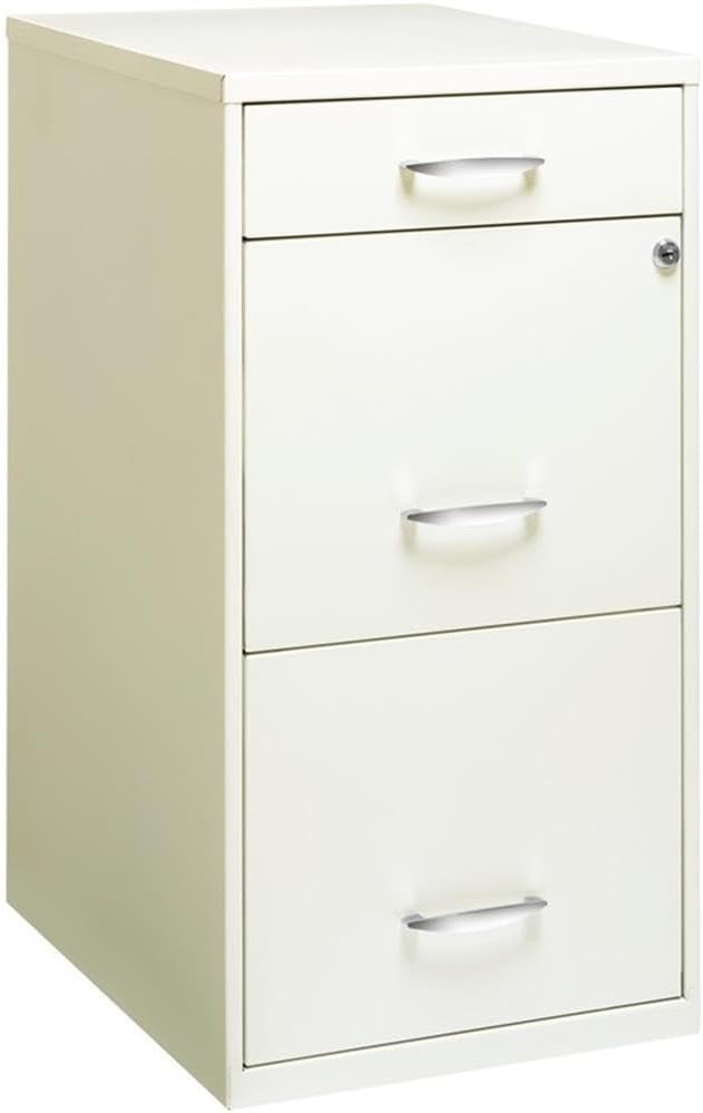 Scranton & Co Set of 2 18" D 3-Drawer Metal Filing Cabinet - Image 3