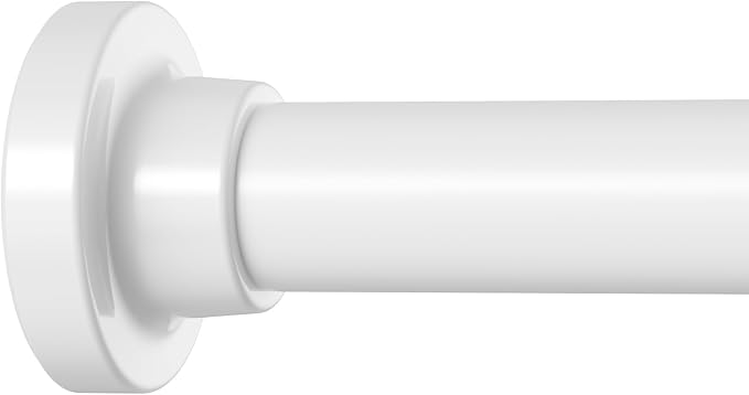 Long Tension Curtain Rod 40-113inch White Curtain Rods no Drilling Adjustable by HAOYUNTE