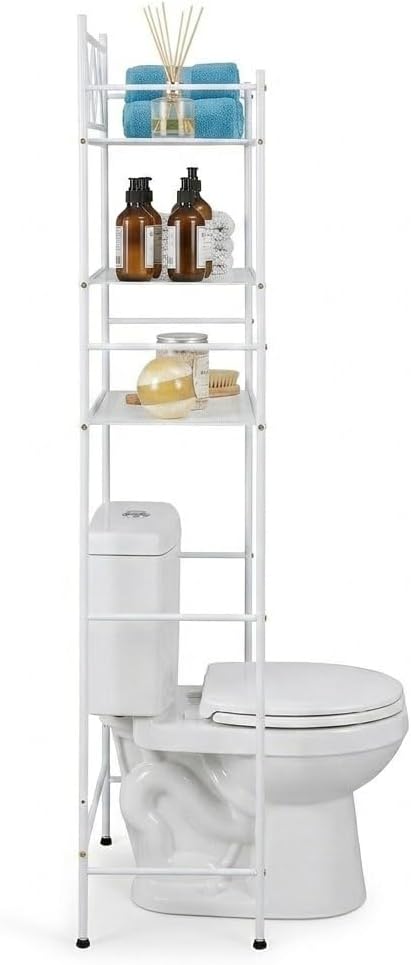 Home Zone Living Over-the-Toilet Bathroom Storage Cabinet Organizer | - Image 5