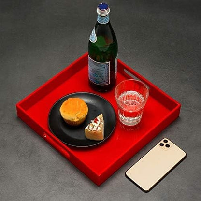 Sturdy Red Acrylic Serving Tray - Image 3