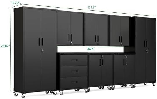 Garage Cabinet System | Heavy Duty Steel All-in-One Modular Garage Cabinet Set - Image 2