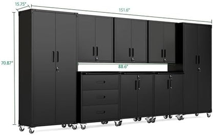 Garage Cabinet System | Heavy Duty Steel All-in-One Modular Garage Cabinet Set - Image 2