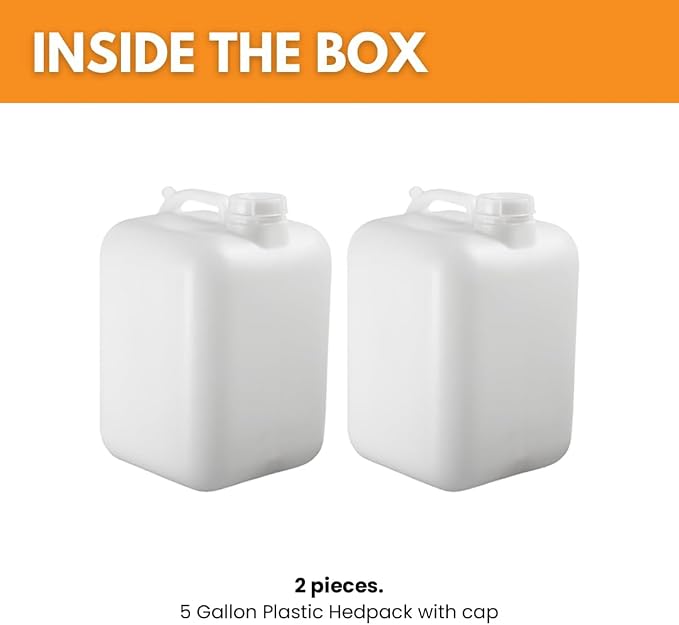 FastRack 5 Gallon Hedpak with Cap | BPA-free, Food-Grade, and Leak-Proof | - Image 2