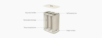 Joseph Joseph Tota Trio 90 liter/23.8 gallon Laundry Hamper Separation Basket - Image 6