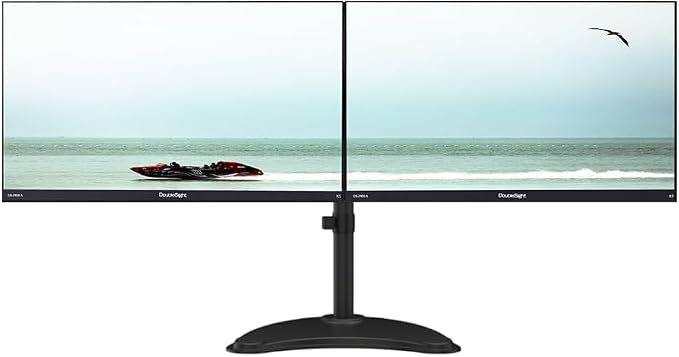 KS Doublesight Displays 2 Full HD 24” Monitors Dual Monitor Stand by KS