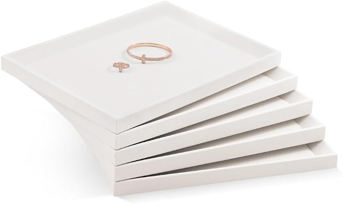 Jewelry Tray, Leather Tray, Luxury White Tray - Image 5