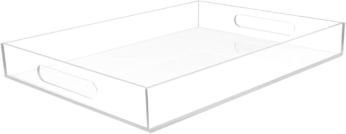 Clear Acrylic Serving Tray for Vanity, Food and Décor by Vale+Arbor