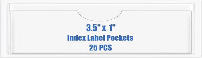 Origin-Joy 25 PCS Self-Adhesive Index Label Pockets by Origin-Joy