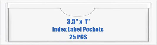 Origin-Joy 25 PCS Self-Adhesive Index Label Pockets by Origin-Joy