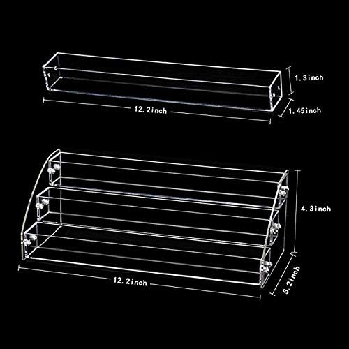 3 Tiers 2PCS Clear Acrylic Nail Polish Holder Essential Oils Stand Lipstick - Image 2