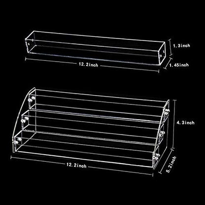 3 Tiers 2PCS Clear Acrylic Nail Polish Holder Essential Oils Stand Lipstick - Image 2