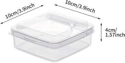 2Pack Sliced Cheese Container for Fridge, Flip Lid Clear Butter Block Cheese - Image 8