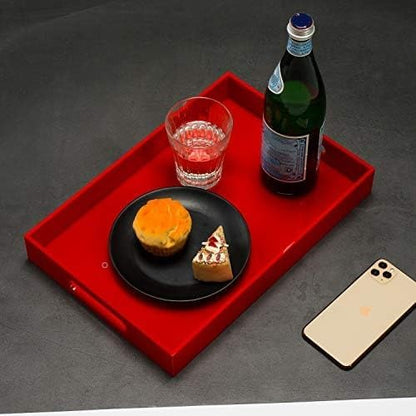Sturdy Red Acrylic Serving Tray - Image 5
