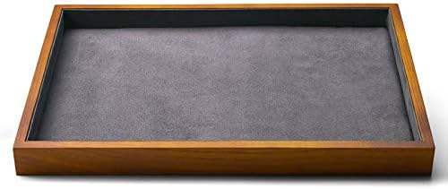 Oirlv Wood Flat Jewelry Tray Stackable Jewelry Drawer Organizer Showcase by Oirlv