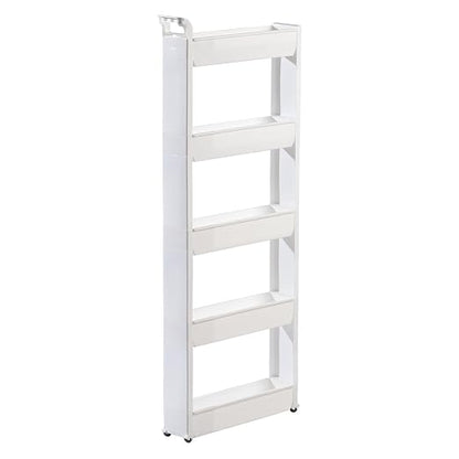 Miles Kimball 5 Tier Slim Cart, Durable Plastic, Easy Assembly, Holds Up to 6.5 by MilesKimball