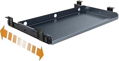 Keyboard Tray Under Desk Heavy-Duty Metal Slide-Out Platform Drawer Tray - Image 7