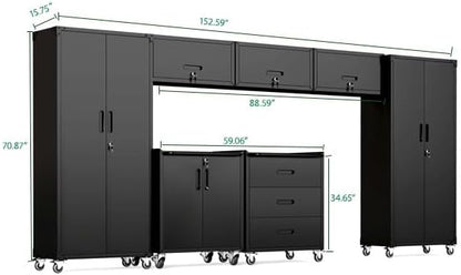 Garage Cabinet System | Heavy Duty Steel All-in-One Modular Garage Cabinet Set - Image 2
