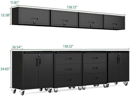 Garage Cabinet System | Heavy Duty Steel All-in-One Modular Garage Cabinet Set - Image 2