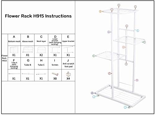 MTB Garden 4 Tier Metal Plant Stand - Image 6