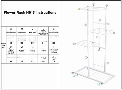 MTB Garden 4 Tier Metal Plant Stand - Image 6