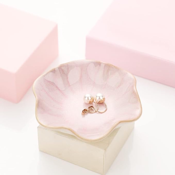 Binoster Ceramic Leaf Jewelry Dish, Modern Jewelry Holder, Small Ring Dish - Image 6
