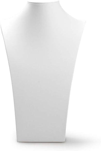 Oirlv White Leather Jewelry Bust Necklace Display Stand Trade Show Jewelry - Image 6