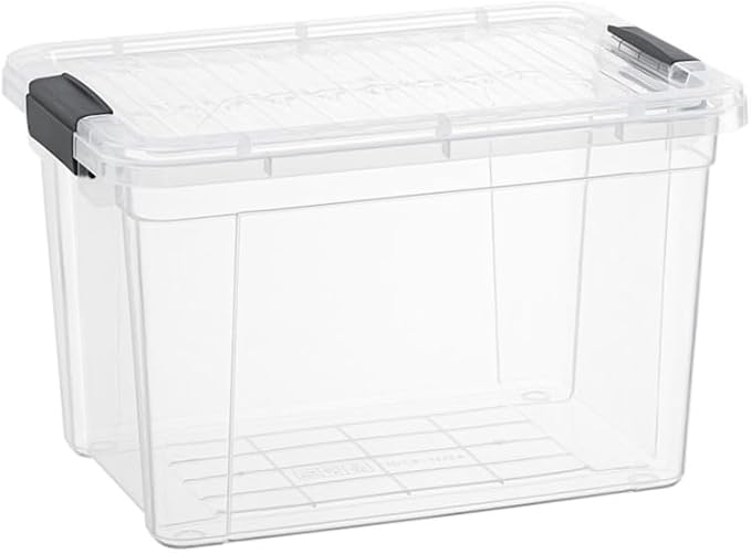 Superio Clear Storage Box with Lid, 8.75 Quart Plastic Container Bins by Superio