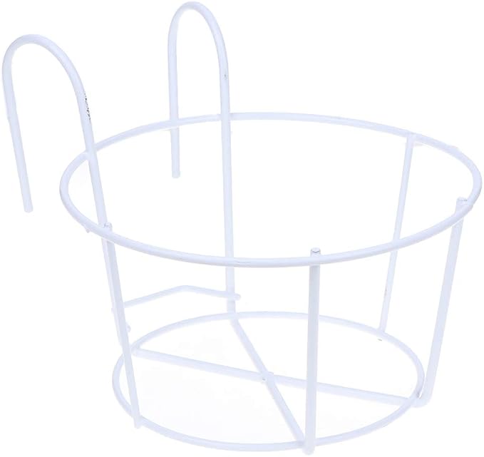 Hanging Railing Planters Baskets Balcony Flower Pot Holders Plant Iron Racks by WWahuayuan