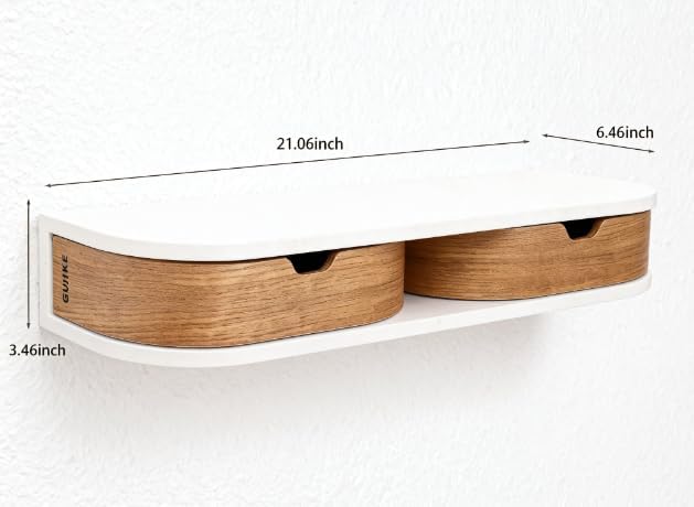 Floating Nightstand, 21 Inch Wall Mounted Bedside Shelf, Handmade Bedroom - Image 2