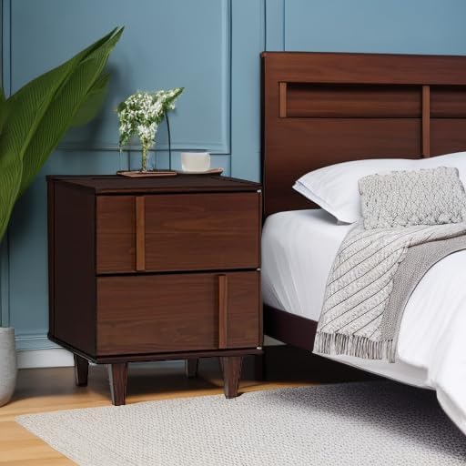 Walker Edison Sprague Contemporary Detailed Drawer Solid Wood Nightstand - Image 6