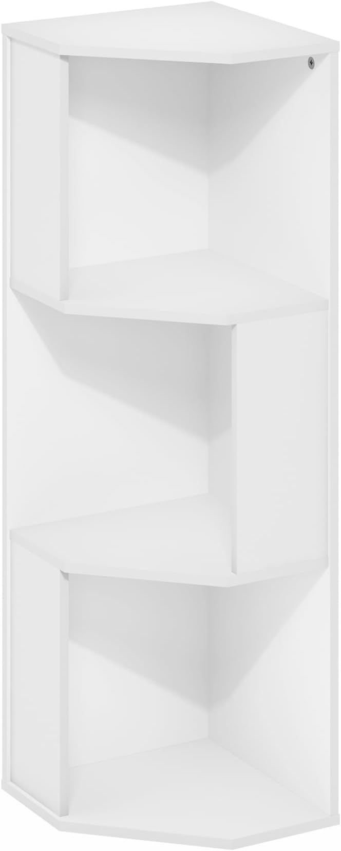 Furinno ECON Corner Shelf, 3-Tier Corner Book Shelf, Standing Storage Shelves - Image 6