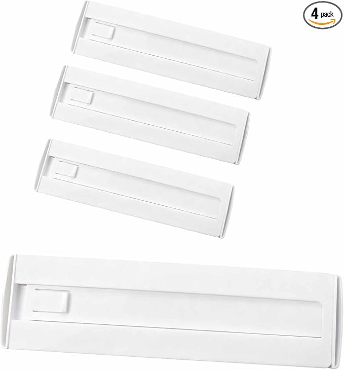 4 Pcs Drawer Dividers for Clothes, 3.15" High 11.34"-19.69" Adjustable by Unknown