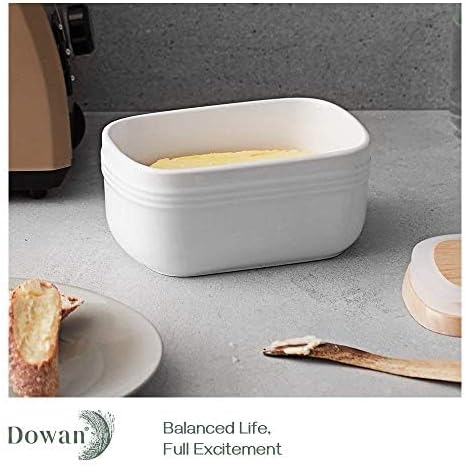 DOWAN Ceramic Butter Dish, Extra Large Butter Keeper - Image 7