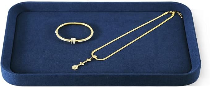 Jewelry Display, Microfiber Valet Tray, Luxury Jewelry Drawer Organizer by Yinbeini
