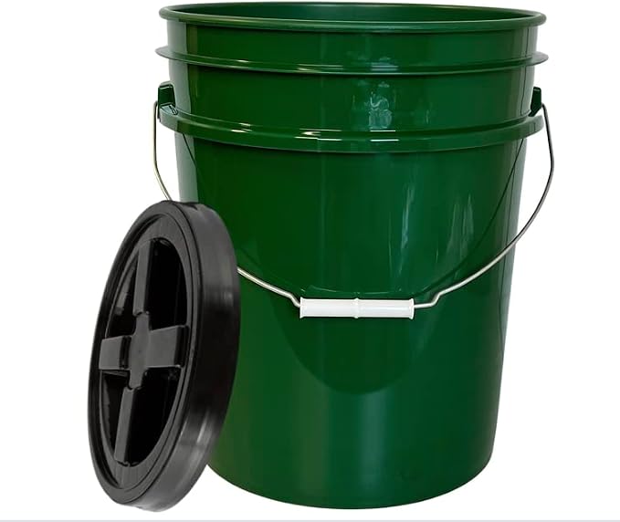 House Naturals 5 Gallon Food Grade BPA Free Container Dark Green Bucket by House+Naturals
