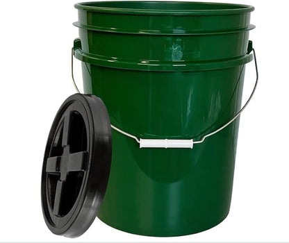 House Naturals 5 Gallon Food Grade BPA Free Container Dark Green Bucket by House+Naturals