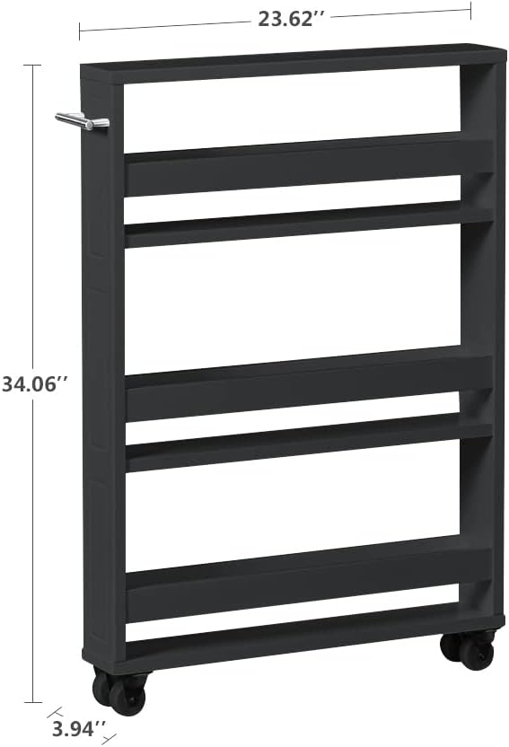 MUSEHOMEINC Compact Space Kitchen Pantry, 3-Tier Kitchen Removable Storage Cart - Image 7