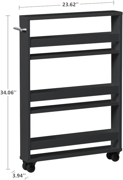 MUSEHOMEINC Compact Space Kitchen Pantry, 3-Tier Kitchen Removable Storage Cart - Image 7