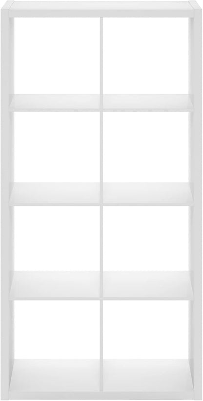Furinno Cubicle Book Shelf, 8-Cube Bookshelf, Extra Thick Frame Horizontally & - Image 10