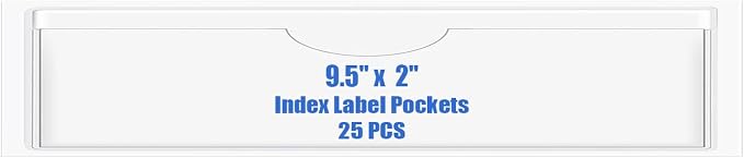 Origin-Joy 25 PCS Self-Adhesive Index Label Pockets by Origin-Joy