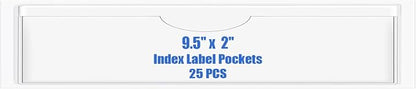 Origin-Joy 25 PCS Self-Adhesive Index Label Pockets by Origin-Joy