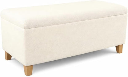 HomePop Storage Bench, Pearl Cream by HomePop