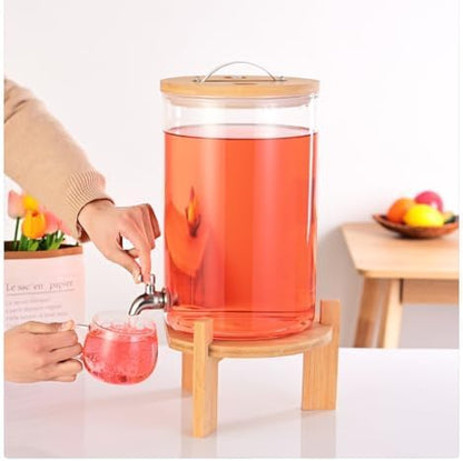 Glass Drink Dispenser, 2 gallons, - Image 9