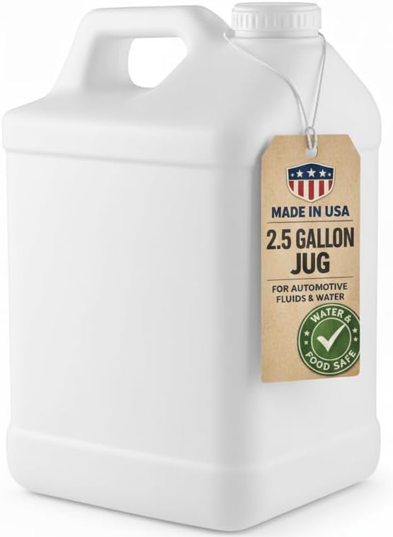 kitchentoolz 2.5 Gallon Water Jug – Heavy-Duty HDPE Carboy by KITCHENTOOLZ