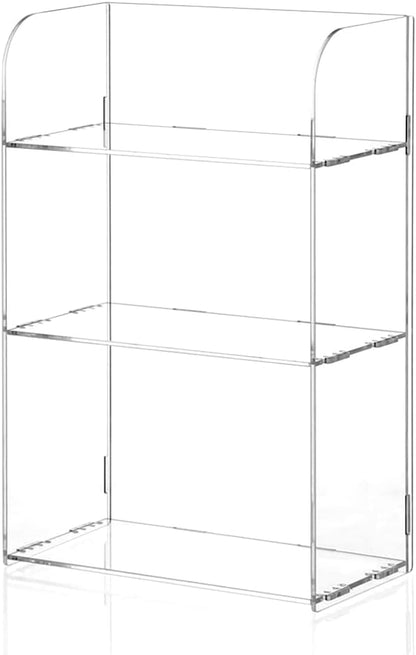 Jusalpha 3 Tier Clear Acrylic Bathroom Organizer Shelf by Jusalpha