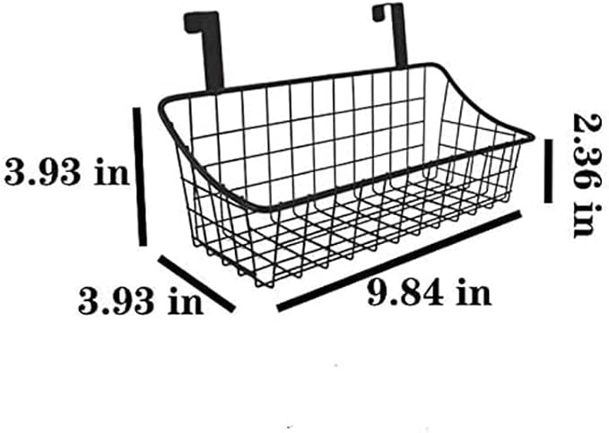 LeleCAT Basket with hook Grid Storage Basket, Hang it behind a door or on a - Image 2
