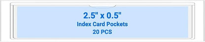 20 PCS Clear Self Adhesive Plastic Label Pockets, Top Loading Business & by Kvatr-X